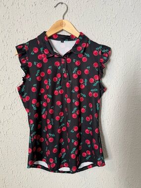 Cherry Print Polo